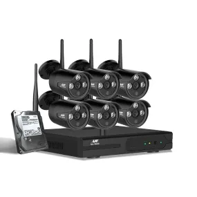 UL-Tech CCTV Wireless Security System 2TB 8CH NVR 1080P 6 Camera Sets