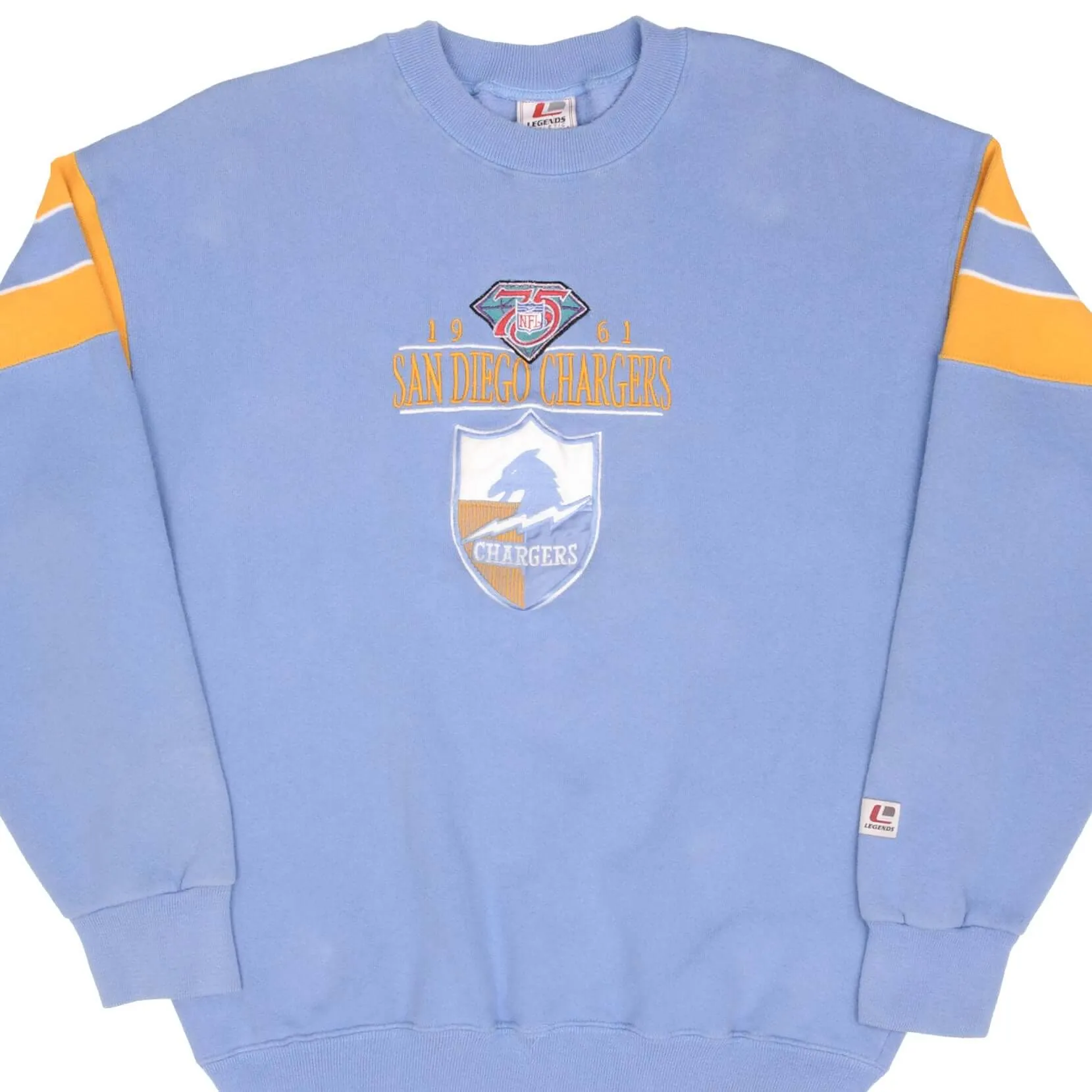 VINTAGE NFL SAN DIEGO CHARGERS LEGENDS ATHLETICS SWEATSHIRT LARGE MADE IN USA