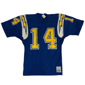 Vintage San Diego Chargers "Sand-Knit" #14 Pro Cut Football Jersey