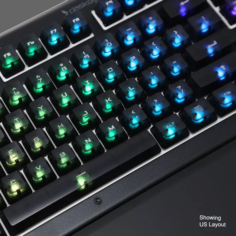 Warehouse Clearance - Das Keyboard Modern Font English RGB Keycap Set for Gamma Zulu Switches (Translucent)