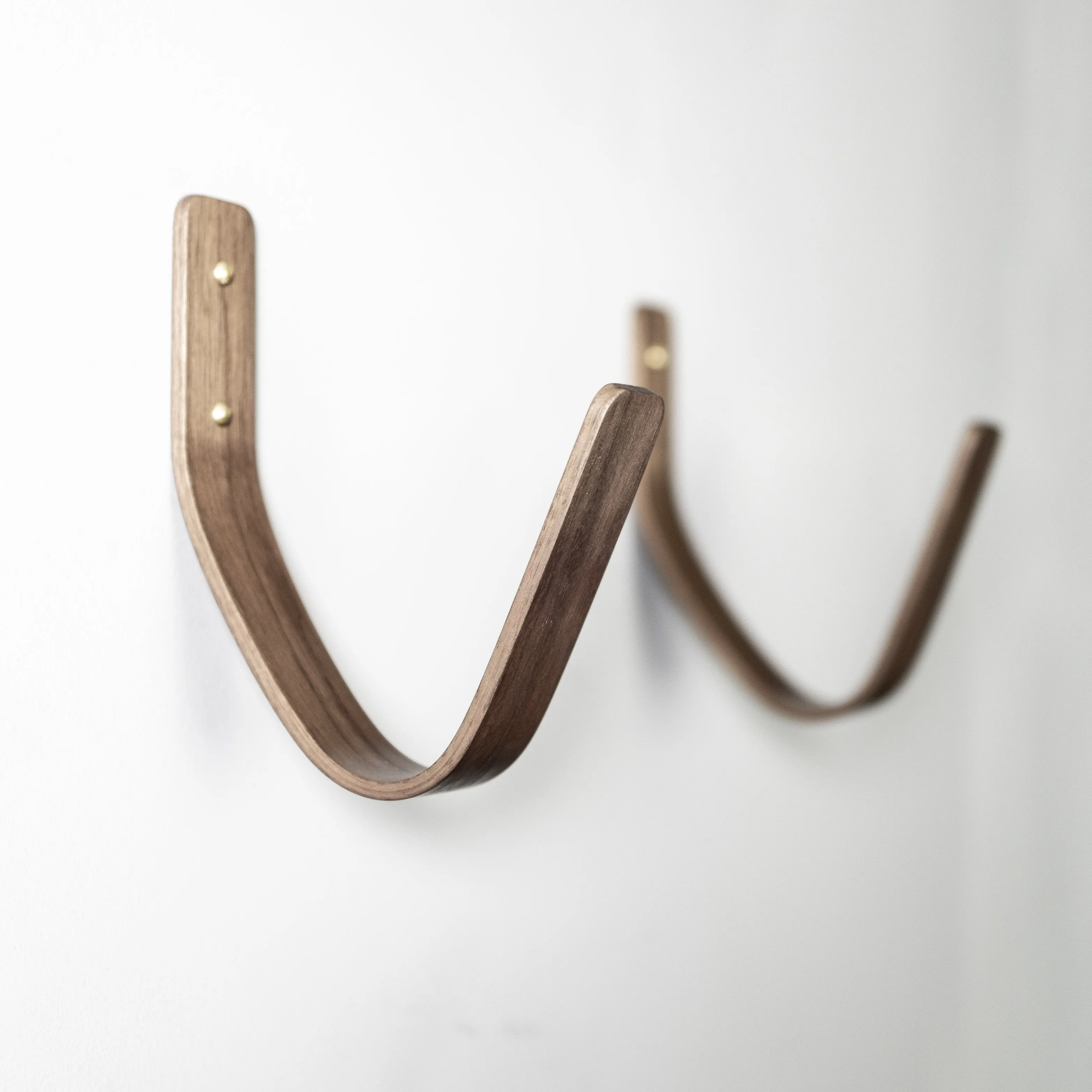 Waves 1.0 - Shortboard  Surfboard Wall Mounts - Walnut