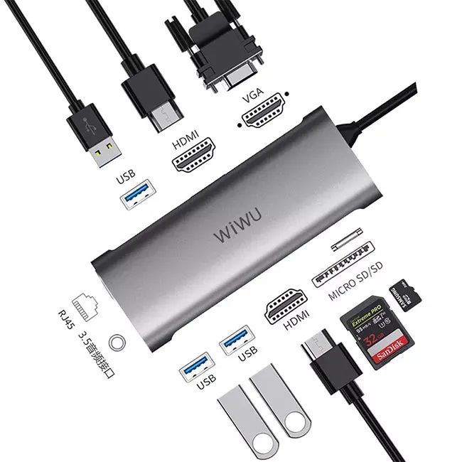 WIWU Alpha 11 in 1 USB-C Hub A11