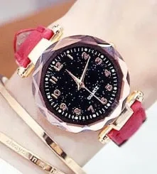 Women Watch Rhinestone Romantic Starry Sky WristWatch Fashion Ladies Leather Watch Clock for Women Relogio Feminino Montre Femme