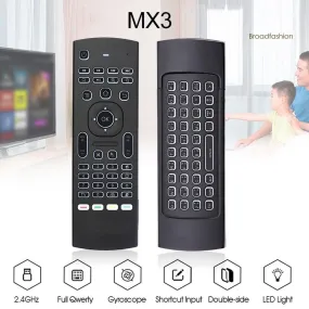 WX_MX3 Pro 2.4G Wireless Remote Control Air Mouse Keyboard (With Intelligent Voice Feature)