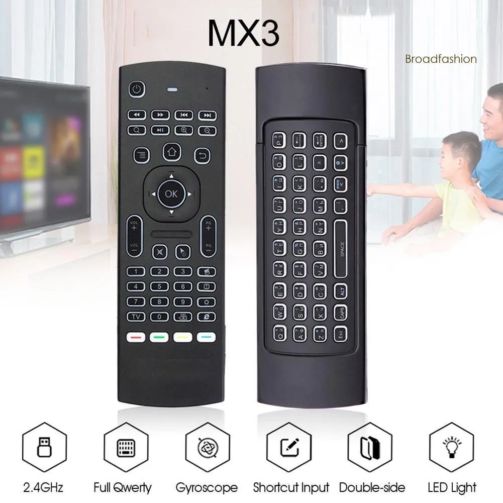 WX_MX3 Pro 2.4G Wireless Remote Control Air Mouse Keyboard (With Intelligent Voice Feature)