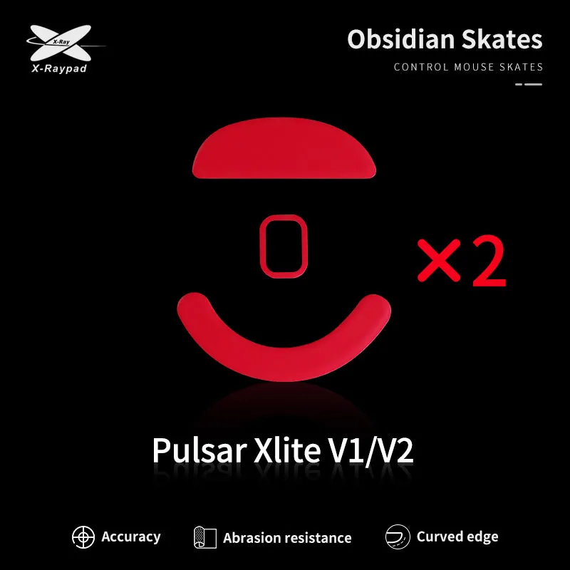 X-Raypad Obsidian Mouse Skates for Pulsar Xlite / Xlite V2 / Xlite V3 / Xlite V3 eS / Xlite v4